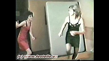 Stocking Catfight Husband'_s Challenge 1